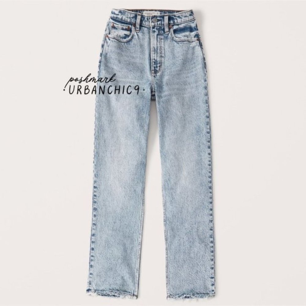 ABERCROMBIE 90s Ultra High Rise Straight Jeans